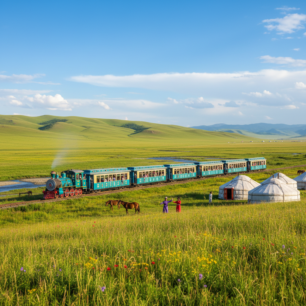 满洲里(约2H)草原在这里小火车-牧民家访(约2.5H)根河